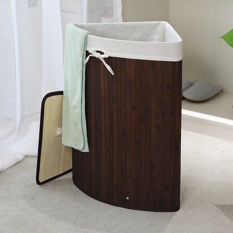 Cesto Para Roupa Suja de Bambu - Original