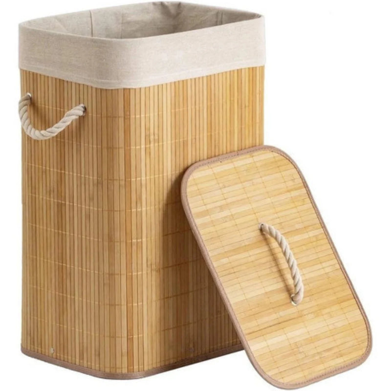 Cesto Para Roupa Suja de Bambu - Original